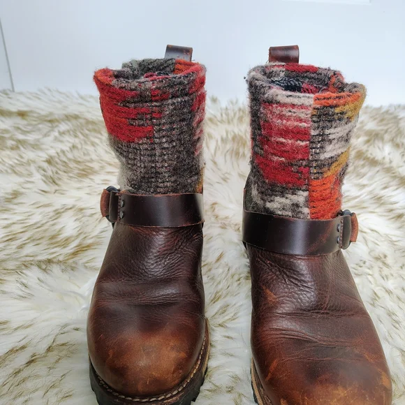 Woolrich Red and Gray Plaid Wool Lined Cuff - Picture 2 of 4